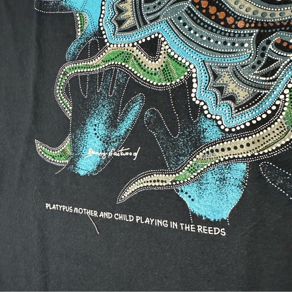 Vtg Y2K Gooses Platypus T Shirt Australian Aboriginal Art Danny Eastwood - Picture 4 of 7